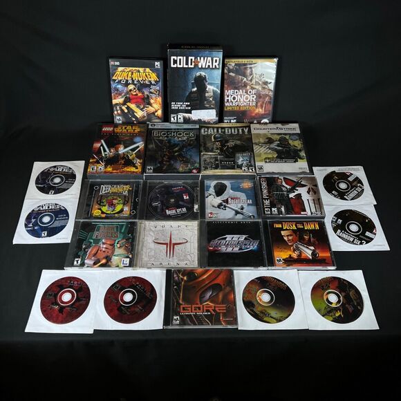 20x pc games lot star wars call of duty gore commandos 2 tom clancy tomb raider